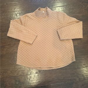 J. Crew Quilted Tan Sweatshirt